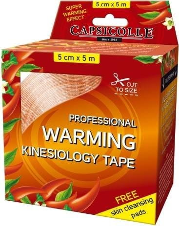 CAPSICOLLE professional warming kinesiology tape 5cmx5m 1ks Szalag